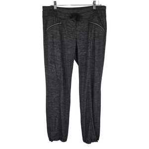 Athleta Heathered Gray Pocket Women's Jogger Pants Lg